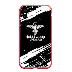 Чехол iPhone XS Max матовый Hollywood undead logo