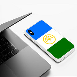 Чехол iPhone XS Max матовый БАШКОРТОСТАН РЕСПУБЛИКА, цвет: 3D-белый — фото 2