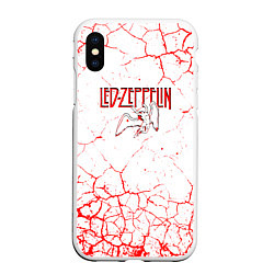 Чехол iPhone XS Max матовый Led zeppelin Трещины