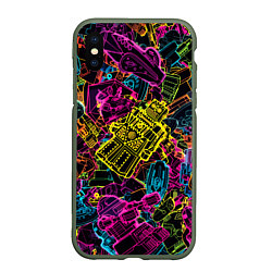 Чехол iPhone XS Max матовый Cyber space pattern Fashion 3022