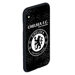 Чехол iPhone XS Max матовый CHELSEA Pro Football Соты, цвет: 3D-черный — фото 2