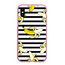 Чехол iPhone XS Max матовый Banana pattern Summer