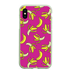 Чехол iPhone XS Max матовый Banana pattern Summer Color