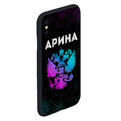 Чехол iPhone XS Max матовый Арина Россия, цвет: 3D-черный — фото 2