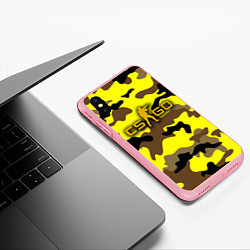 Чехол iPhone XS Max матовый Counter-Strike Камуфляж Жёлто-Коричневый, цвет: 3D-баблгам — фото 2