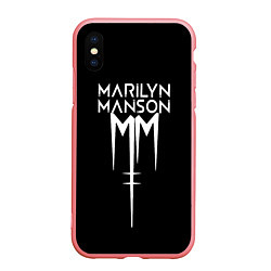 Чехол iPhone XS Max матовый Marilyn manson rock n roll