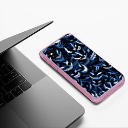 Чехол iPhone XS Max матовый Drain monsters, цвет: 3D-розовый — фото 2