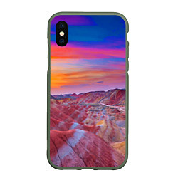 Чехол iPhone XS Max матовый Краски природы Горы Neon Китай