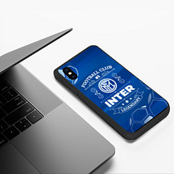 Чехол iPhone XS Max матовый Inter FC 1, цвет: 3D-черный — фото 2