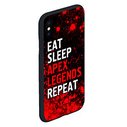 Чехол iPhone XS Max матовый Eat Sleep Apex Legends Repeat Краска, цвет: 3D-черный — фото 2