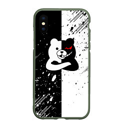 Чехол iPhone XS Max матовый Monokuma брызги