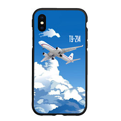 Чехол iPhone XS Max матовый Самолет Ту-214
