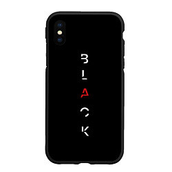 Чехол iPhone XS Max матовый Чёрный BLACK, цвет: 3D-черный