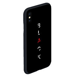 Чехол iPhone XS Max матовый Чёрный BLACK, цвет: 3D-черный — фото 2