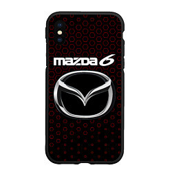 Чехол iPhone XS Max матовый MAZDA 6 - Соты