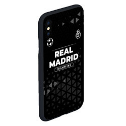 Чехол iPhone XS Max матовый Real Madrid Форма Champions, цвет: 3D-черный — фото 2