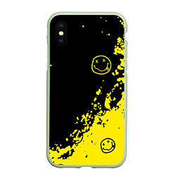 Чехол iPhone XS Max матовый Nirvana смайл