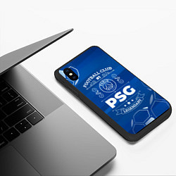 Чехол iPhone XS Max матовый PSG FC 1, цвет: 3D-черный — фото 2