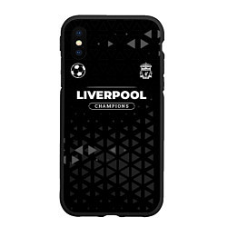 Чехол iPhone XS Max матовый Liverpool Форма Champions, цвет: 3D-черный