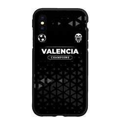 Чехол iPhone XS Max матовый Valencia Форма Champions, цвет: 3D-черный