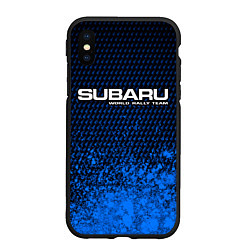 Чехол iPhone XS Max матовый SUBARU RACING Арт, цвет: 3D-черный