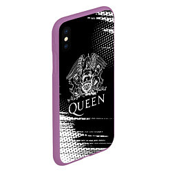 Чехол iPhone XS Max матовый Queen герб квин, цвет: 3D-фиолетовый — фото 2