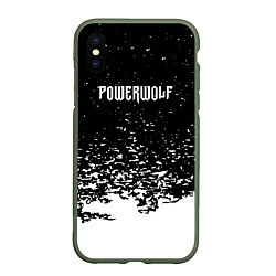 Чехол iPhone XS Max матовый Powerwolf: белые брызги