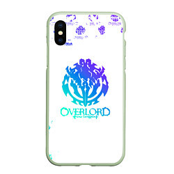 Чехол iPhone XS Max матовый Overlord неоновый логотип