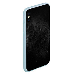 Чехол iPhone XS Max матовый Черный космос black space, цвет: 3D-голубой — фото 2