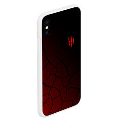 Чехол iPhone XS Max матовый THE WITCHER КОГОТЬ ТРЕЩИНЫ, цвет: 3D-белый — фото 2