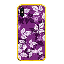 Чехол iPhone XS Max матовый Фиолетовый вьюнок