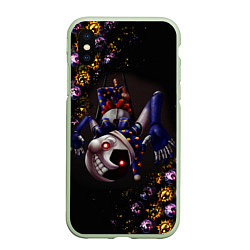 Чехол iPhone XS Max матовый Five Nights at Freddys: Security Breach Луна патте, цвет: 3D-салатовый