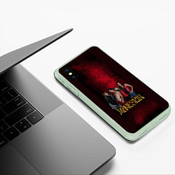 Чехол iPhone XS Max матовый Maneskin on Spotify, цвет: 3D-салатовый — фото 2