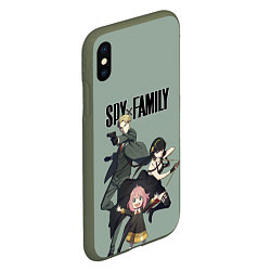 Чехол iPhone XS Max матовый Spy x Family Семья шпиона, цвет: 3D-темно-зеленый — фото 2