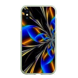 Чехол iPhone XS Max матовый Neon vanguard pattern Fashion 2023, цвет: 3D-салатовый