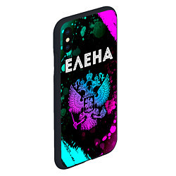 Чехол iPhone XS Max матовый Елена Россия, цвет: 3D-черный — фото 2