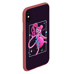 Чехол iPhone XS Max матовый POPPY PLAYTIME - Mommy long legs, цвет: 3D-красный — фото 2