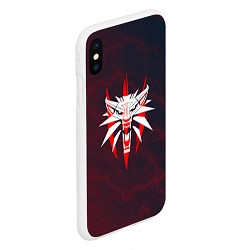 Чехол iPhone XS Max матовый THE WITCHER КОГОТЬ МОЛНИИ, цвет: 3D-белый — фото 2