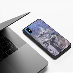 Чехол iPhone XS Max матовый The Beatles Легендарная Ливерпульская четвёрка, цвет: 3D-черный — фото 2