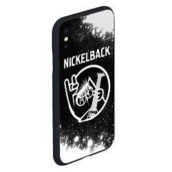 Чехол iPhone XS Max матовый Nickelback КОТ Брызги, цвет: 3D-черный — фото 2