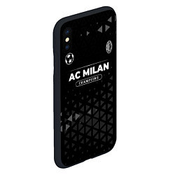 Чехол iPhone XS Max матовый AC Milan Форма Champions, цвет: 3D-черный — фото 2