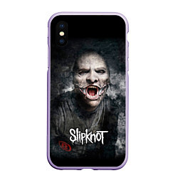 Чехол iPhone XS Max матовый Slipknot - The Gray Chapter - Corey Taylor, цвет: 3D-светло-сиреневый