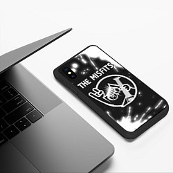 Чехол iPhone XS Max матовый The Misfits КОТ Краска, цвет: 3D-черный — фото 2