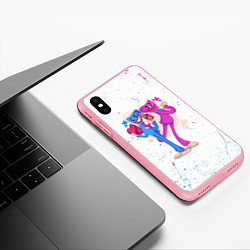 Чехол iPhone XS Max матовый Влюбленные Хагги Вагги и Кисси Мисси, цвет: 3D-баблгам — фото 2