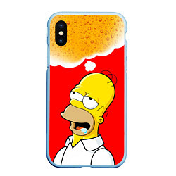 Чехол iPhone XS Max матовый Homer dream, цвет: 3D-голубой