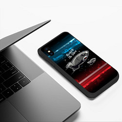 Чехол iPhone XS Max матовый Бомба ракета, цвет: 3D-черный — фото 2