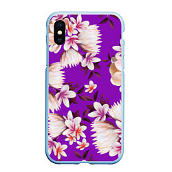 Чехол iPhone XS Max матовый Цветы Фиолетовый Цветок