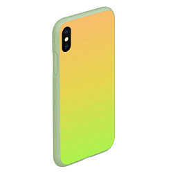 Чехол iPhone XS Max матовый GRADIEND YELLOW-GREEN, цвет: 3D-салатовый — фото 2