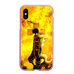 Чехол iPhone XS Max матовый ПЛАМЕННАЯ БРИГАДА ПОЖАРНЫХ, FIRE FORCE