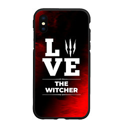 Чехол iPhone XS Max матовый The Witcher Love Классика, цвет: 3D-черный